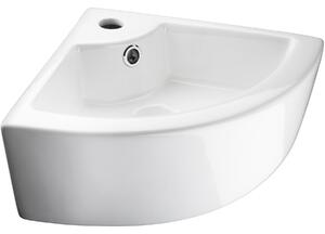 Tectake 402570 lavabo in ceramica angolare - bianco