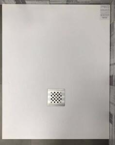 Piatto Doccia Marmo resina H 2.5cm Bianco - 80x120