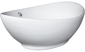 Tectake 402572 lavabo in ceramica ovale - bianco