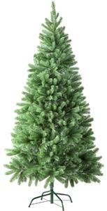 Tectake 402823 albero di natale artificiale estetica naturale con sostegni in metallo - 180 cm, 742 punte e aghi stampati a iniezione, verde