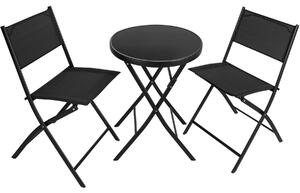 Tectake 402936 set da balcone düsseldorf - nero
