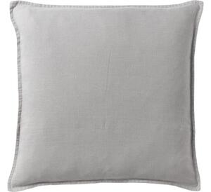 Copricuscino in lino grigio chiaro Lanya