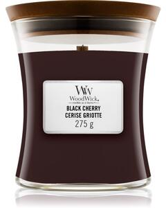 Woodwick Black Cherry candela profumata con stoppino in legno 275 g
