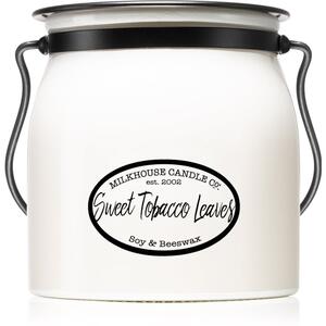 Milkhouse Candle Co. Creamery Sweet Tobacco Leaves candela profumata Butter Jar 454 g