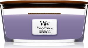 Woodwick Lavender Spa candela profumata con stoppino in legno (hearthwick) 453 g