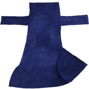 Tectake 403045 2 coperte con maniche - 200 x 170 cm, blu