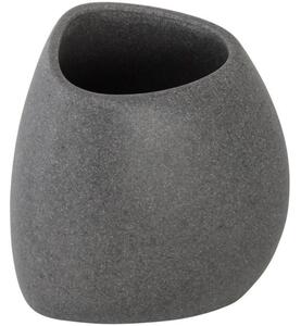 Porta spazzolino effetto pietra grigio