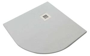 Piatto Doccia Semicircolare Mineral Marmo Bianco Spessore 2,8cm - 90x90