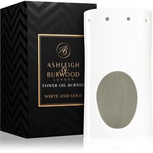 Ashleigh & Burwood London White and Gold lampada aromatica in ceramica