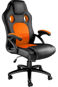 Tectake 403469 sedia da ufficio tyson - nero/arancio