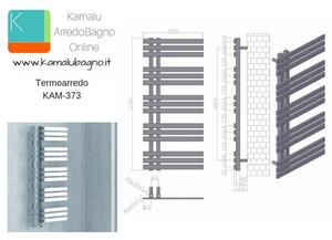 Scalda salviette radiatore bagno 500x1200mm modello Kam-373 - KAMALU