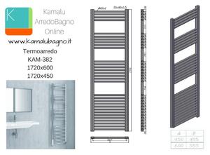 Radiatore bagno colore bianco 1720x450mm modello Kam-383C - KAMALU