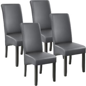 Tectake 403591 4 sedie da sala da pranzo con seduta ergonomica - grigio