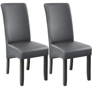 Tectake 403590 2 sedie da sala da pranzo con seduta ergonomica - grigio