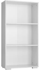 Tectake 403606 scaffale per libri lexi 3 ripiani 60 x 30 x 115 cm - bianco