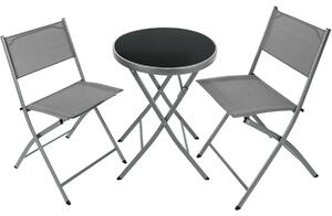 Tectake 403588 set da balcone düsseldorf - grigio