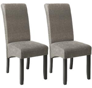 Tectake 403627 2 sedie da sala da pranzo con seduta ergonomica - grigio marmorizzato