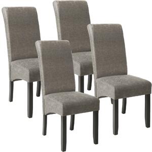 Tectake 403628 4 sedie da sala da pranzo con seduta ergonomica - grigio marmorizzato