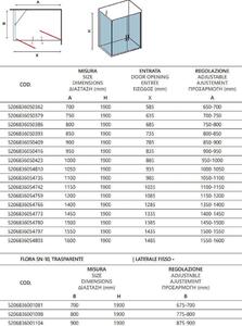 Box Doccia Saloon Apertura Interna Esterna e Lato Fisso H190 6mm - 70x155