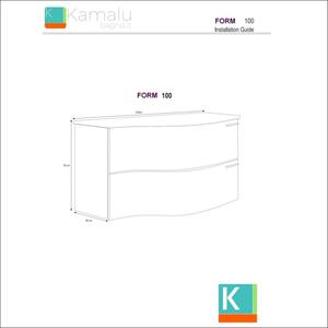 Mobile bagno sospeso 100cm design ultramoderno FORM-100 - KAMALU