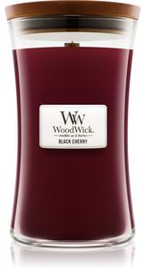 Woodwick Black Cherry candela profumata con stoppino in legno 609,5 g