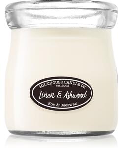 Milkhouse Candle Co. Creamery Linen & Ashwood candela profumata Cream Jar 142 g