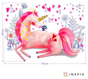 Adesivi da parete ad acquerello - Unicorno rosa