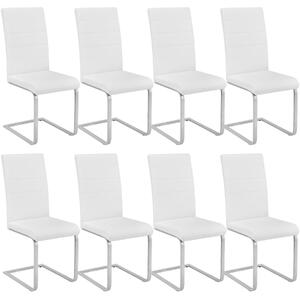 Tectake 404128 set di 8 sedie per sala da pranzo bettina - bianco