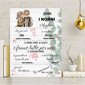 INSPIO - Produzione di regali e decorazioni - Un regalo per i nonni - Lavagna personalizzata con dichiarazione d'amore per la nonna e il nonno per Natale. Spedizione gratuita