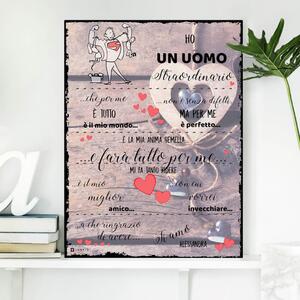 INSPIO - Produzione di regali e decorazioni - Dichiarazione d'amore romantica – dimensioni 40x30 cm