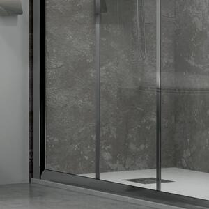 Porta doccia a scorrimento 90cm vetro trasparente K050 - KAMALU