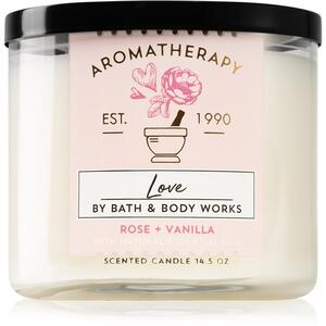 Bath & Body Works Aromatherapy Rose & Vanilla candela profumata 411 g