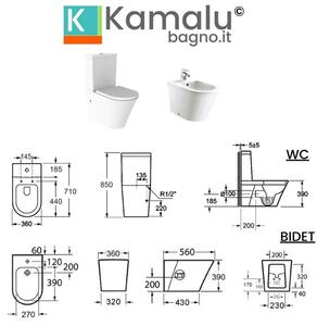 Wc con cassetta incorporata modello Klea - KAMALU