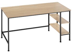 Tectake 404228 scrivania donegal 140 x 60 x 76,5 cm - industriale legno chiaro, rovere sonoma