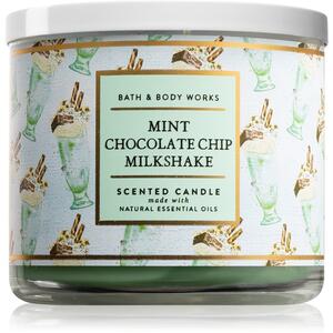 Bath & Body Works Mint Chocolate Chip Milkshake candela profumata 411 g