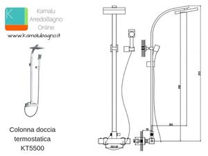 Colonna doccia con miscelatore termostatico KT5500 - KAMALU