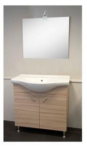 Mobile bagno 85 cm con lavabo e specchio olmo - Francesca 92808