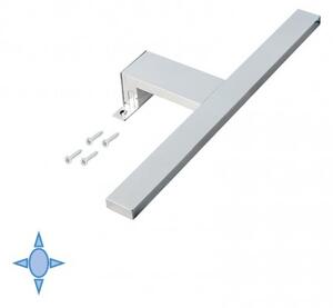 Applique LED 30 cm IP44 per specchio da bagno luce bianca fredda in alluminio e plastica cromato - Emuca