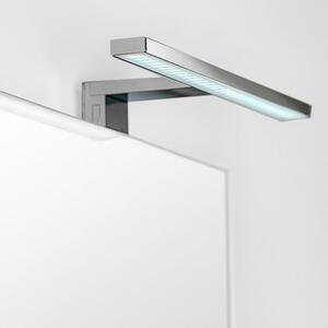 Applique LED 30 cm IP44 per specchio da bagno luce bianca fredda in alluminio e plastica cromato - Emuca