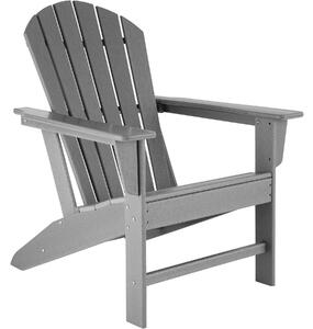 Tectake 404505 sedia da giardino dal design adirondack - grigio chiaro