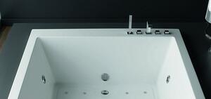 Vasca da bagno quadrata da incasso 165x165x57cm con sistema idromassaggio modello P-240 - KAMALU