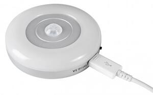 Luce LED, USB ricaricabile, con sensore di movimento e luce bianca naturale in plastica grigio metallizzato - Emuca