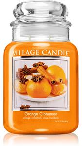 Village Candle Orange Cinnamon candela profumata (Glass Lid) 602 g