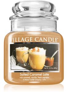 Village Candle Salted Caramel Latte candela profumata (Glass Lid) 389 g
