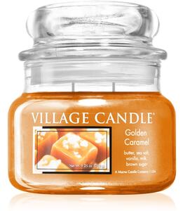 Village Candle Golden Caramel candela profumata (Glass Lid) 262 g