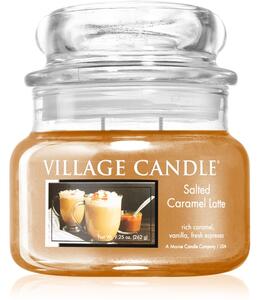 Village Candle Salted Caramel Latte candela profumata (Glass Lid) 262 g
