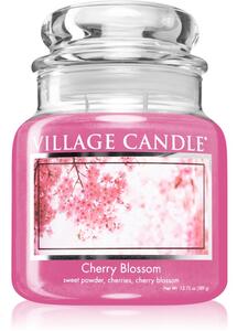 Village Candle Cherry Blossom candela profumata (Glass Lid) 389 g