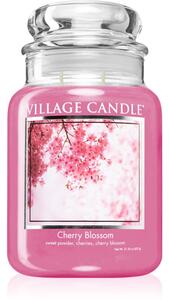 Village Candle Cherry Blossom candela profumata (Glass Lid) 602 g