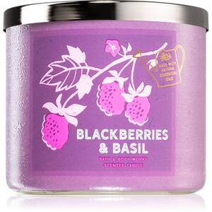 Bath & Body Works Blackberries & Basil candela profumata 411 g