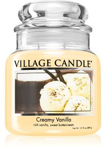 Village Candle Creamy Vanilla candela profumata (Glass Lid) 389 g
